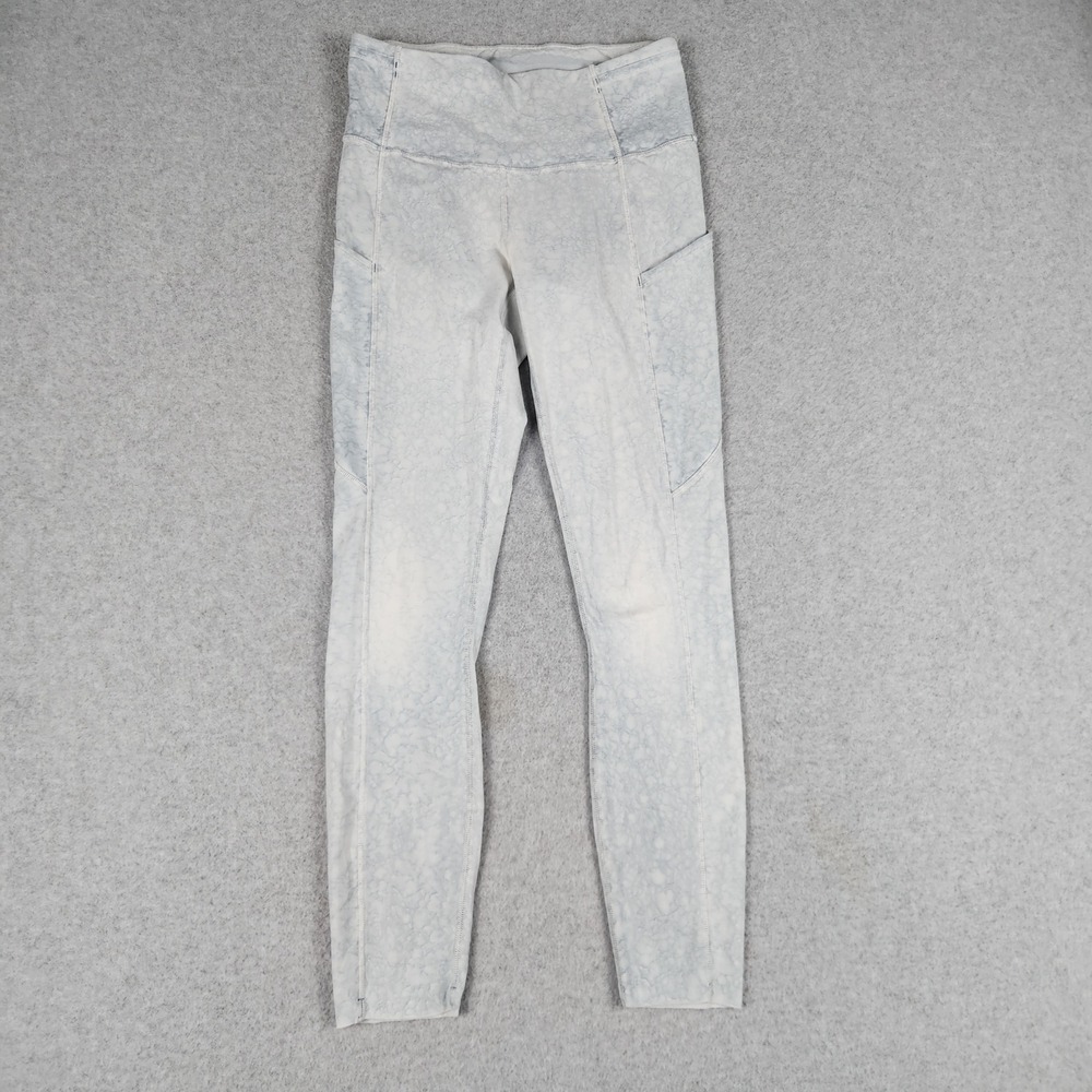 Lululemon Leggings Womens 4 Blue Fast and Free High-Rise Nulux Marble Pockets